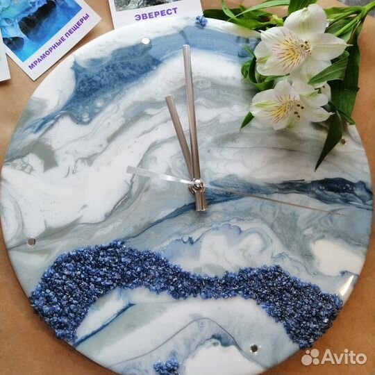 На заказ Часы настенные из эпоксидной смолы