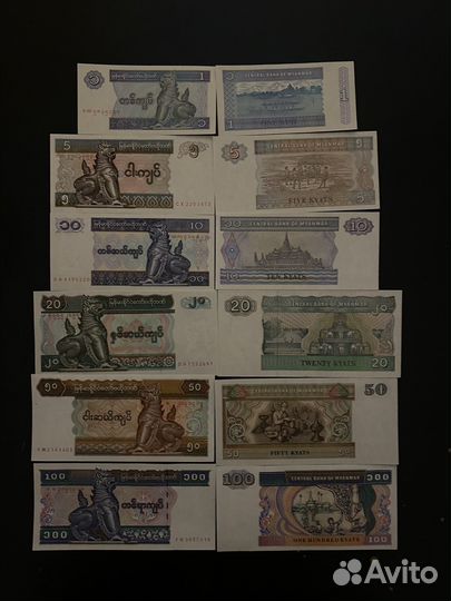 Набор Банкнот Мьянма