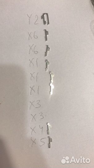 Пины замка зажигания Хонда под лезвие HON66 полный