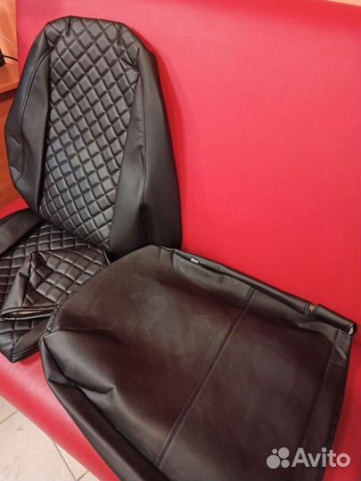 Чехлы skoda octavia a5 экокожа ромб