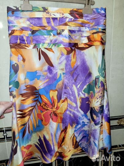 Шикарная женская шелковая юбка xs-s