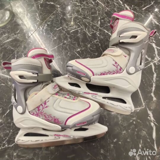 Коньки ледовые р.33-36,5 раздвижные