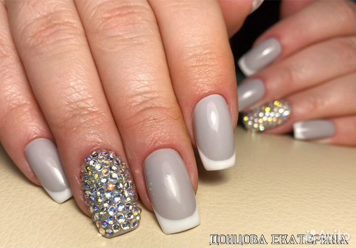 Наращивание ногтей гелем на формах, гель лак