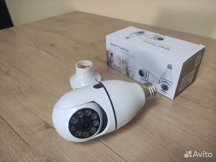 Смарт видеокамера в цоколь, поворотная 2 мп