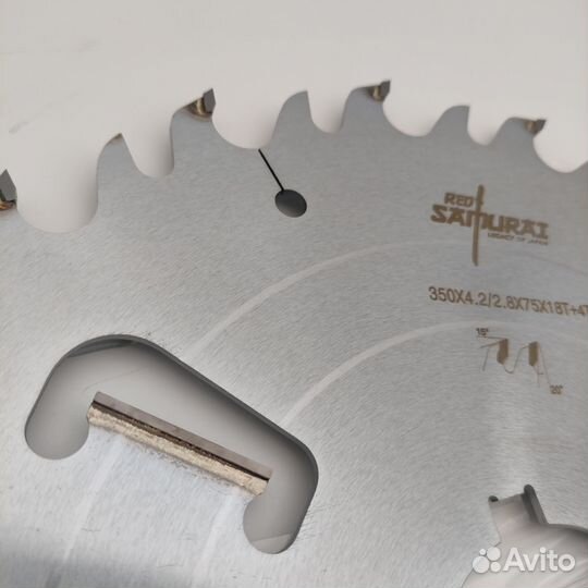 Диск пильный 350x75x4.2/2.8 z18+18+4 4KN13,5х7,5 RED samurai