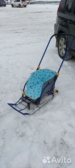 Санки складные с колесами