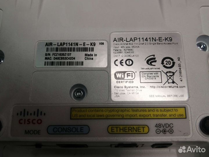 Точка доступа WiFi Cisco air lap1141n e k9