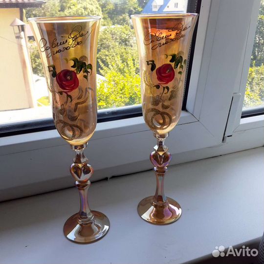 Свадебные бокалы, новые