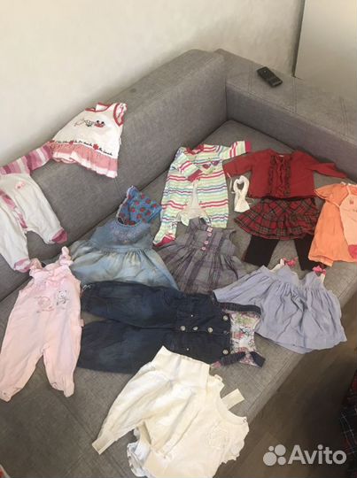 Одежда на девочку пакетом до года 3-6-12 мес