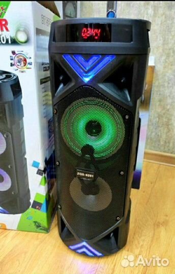 Блютуз колонка ZQS 6201+ караоке