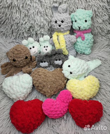 Вязаные игрушки брелки