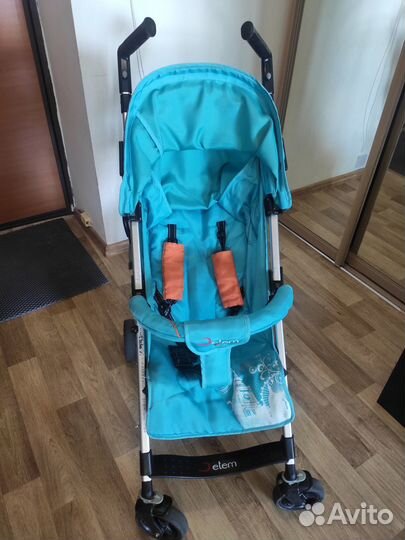 Коляска трость летняя Jetem London голубая