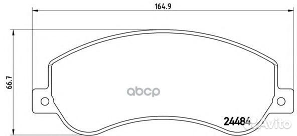 Колодки тормозные дисковые передн VW amarok P85