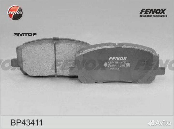 Fenox BP43411 Колодки тормозные дисковые Fenox BP4