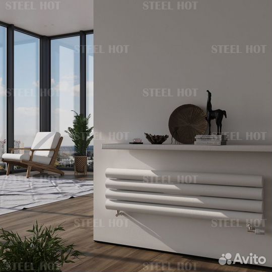 Горизонтальный Трубчатый радиатор Steel-Hot от