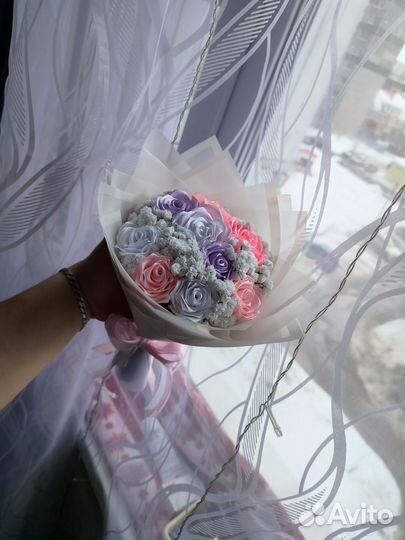 Букет из атласных лент