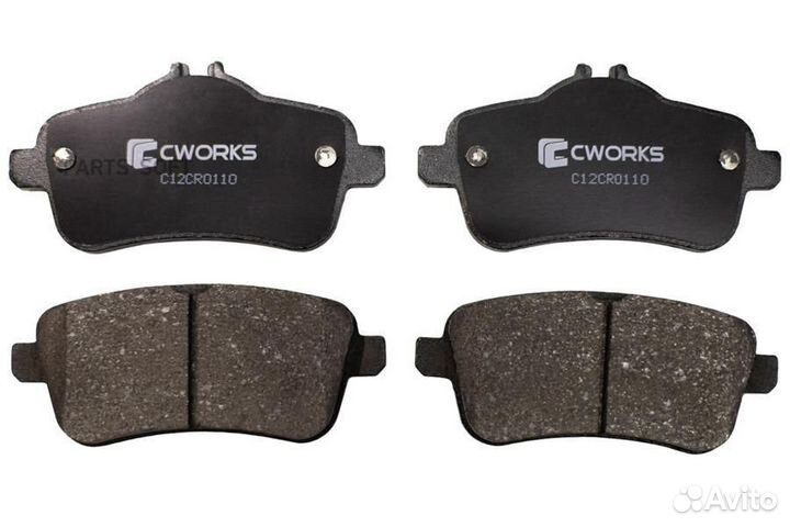 Cworks C12CR0110 Колодки тормозные задние (Low Met