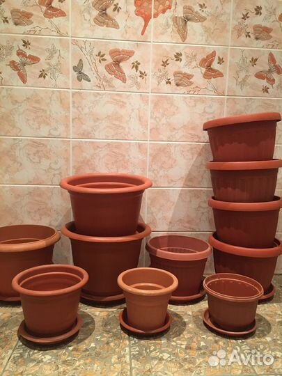 Горшки пластик для цветов