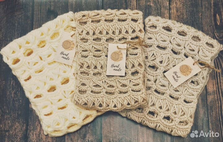 Вязаный шарф ручной работы