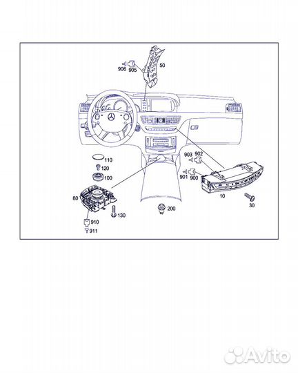 Блок климата рестайлинг комфорта Mercedes S W221