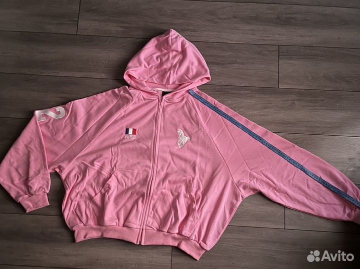 Balenciaga polo pink zip hoodie