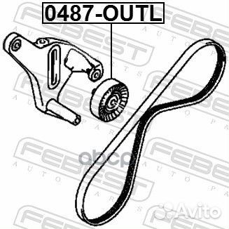 Ролик ремня приводного mitsubishi outlander 05