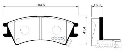 Колодки тормозные дисковые передн hyundai: atos