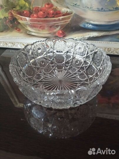 Ваза для фруктов хрусталь СССР