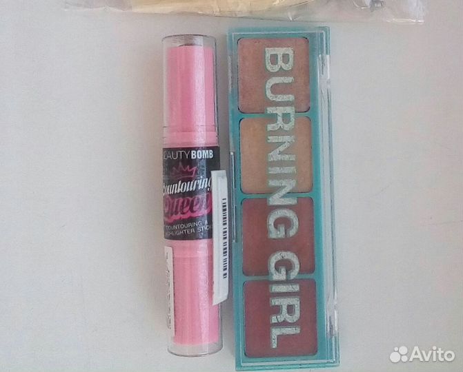 Набор косметики хайлайтер контуринг палетка теней