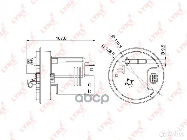 Фильтр топливный LF-978M lynxauto