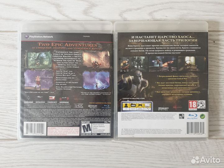 Трилогия God of War на ps3