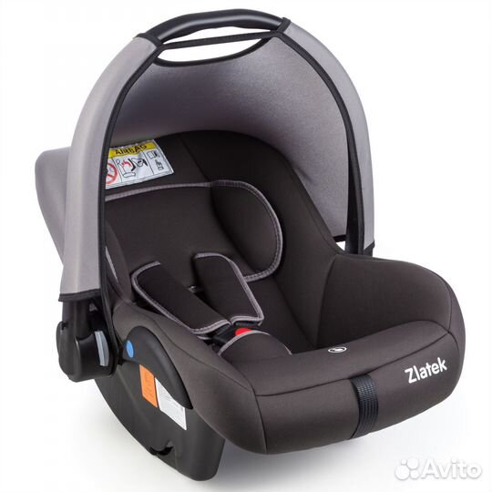 Автолюлька zlatek colibri гр.0+, серый 0-13 кг