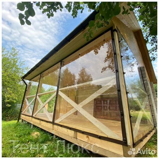 Мягкие окна для беседки веранды