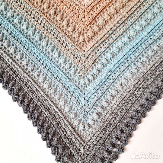 Вязаная косынка/бактус/платок ручной работы