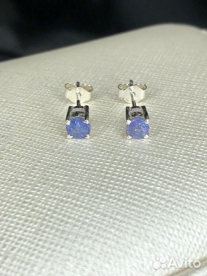 Танзанит,пусеты