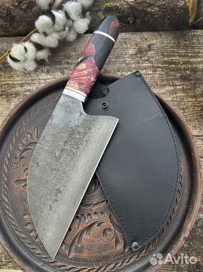 Поварской шеф нож Серб из дамасской стали