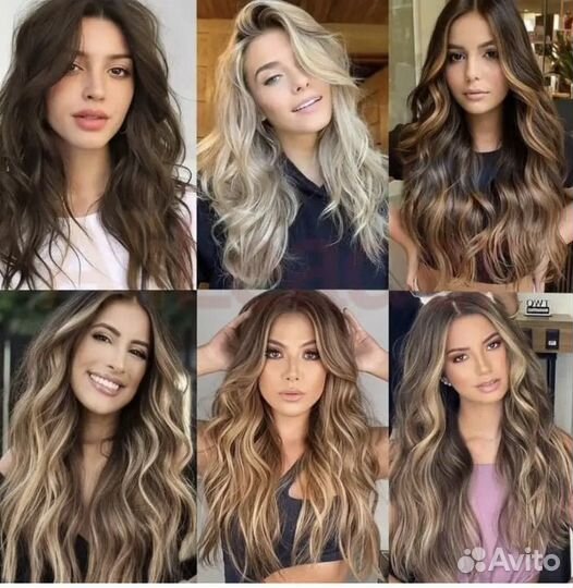 Волосы на заколках