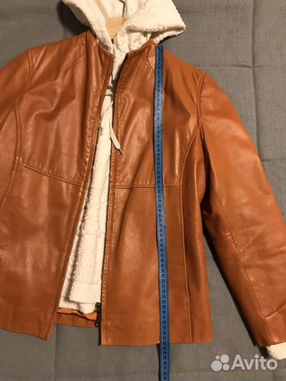 Винтажная кожаная куртка echtes leder женская