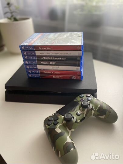 Sony playstation 4 slim 1 tb + игры
