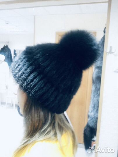Шапка норковая женская