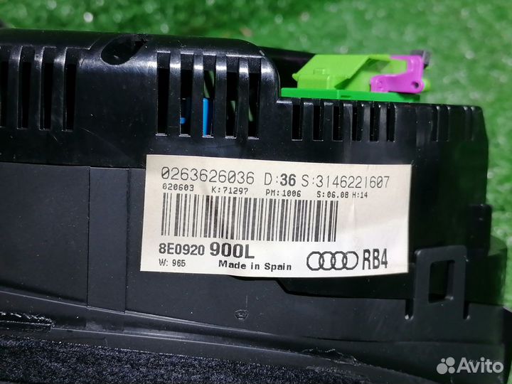 Спидометр (панель приборов) 8E0920900L Audi A4 B6