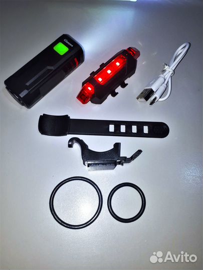 Новый Набор Велосипедных Фар 2в1 Передний Задний