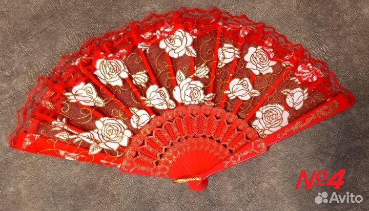 Веер из кружева с цветами (есть 7 цветов)