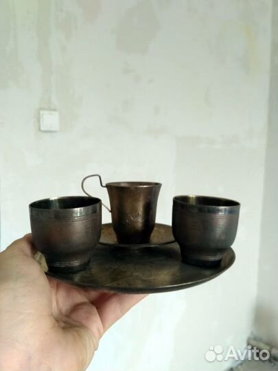 Мельхиоровый набор посуды