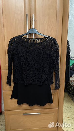 Блузка с кружевом 44