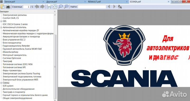 Руководство схемы разъемы электрика Scania и др
