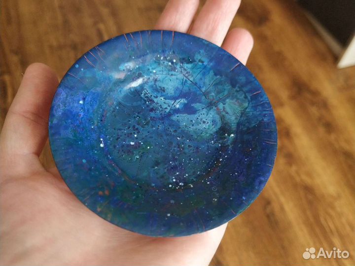 Тарелочка из меди и горячей эмали