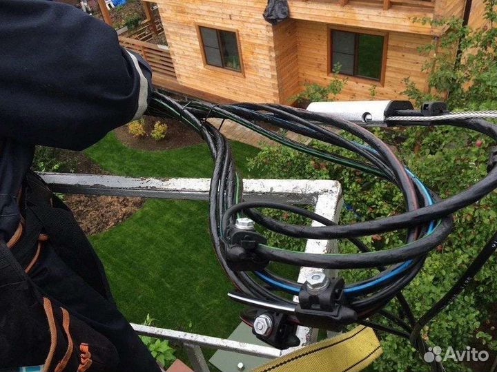 Электрик, услуги электрика, монтаж, работа, высота