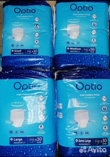 Трусы подгузники памперсы Оптио Optio S,M,L,XL