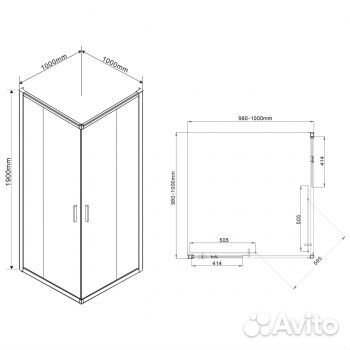 Душ. уголок Vincea 130x80 Хром Гарда vss-1g100cl